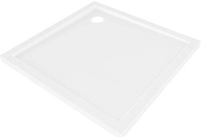 Mexen Flow brodzik kwadratowy slim 75 x 75 cm, biały połysk - 46S107575