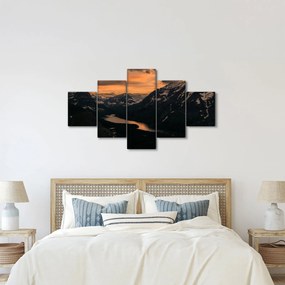 Obraz jeziora między górami (125x70 cm)