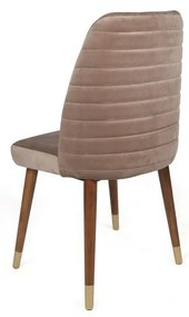 Zestaw krzeseł do jadalni Hugo Beige and Walnut, 2szt.