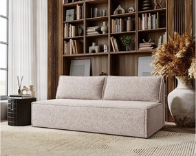 Sofa z funkcją spania i pojemnikiem DUO, tkanina Verita, Beżowy