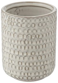 Kremowy ceramiczny kubek na szczoteczki do zębów Pergole – Wenko