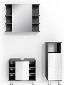 Zestaw mebli łazienkowych antracyt 60x32x54 fynn