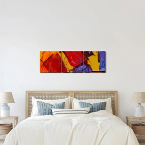 Obraz abstrakcji (z zegarem) (90x30 cm)