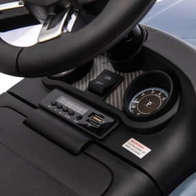 AIYAPLAY Elektryczny samochód dla dzieci 6V, Land Rover, tryb jazdy/pchania, reflektory, muzyka, Błękitny