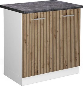 Szafka pod zlew dąb rzemieślniczy 80x60x81.6 r-line