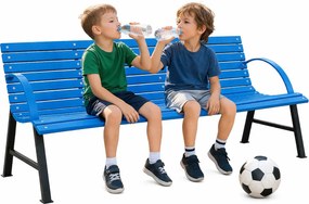 Niebieska ławka ogrodowa 160 cm L7-T70