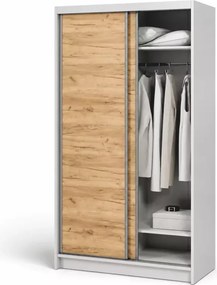 Szafa przesuwna Deverio 120/160/200 cm z lustrem lub bez biała szara dąb craft