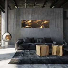 Obraz - Brązowe wstążki (170x50 cm)
