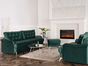 Pikowany fotel do salonu z miękkim siedziskiem Sissi