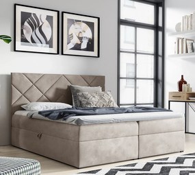 Beżowe łóżko kontynentalne 5 rozmiarów G9-N47