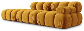 Żółta aksamitna sofa 282 cm Bellis – Micadoni Home