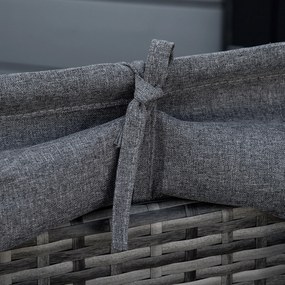 Outsunny rattanowa wyspa ogrodowa 4-częściowa z poduszkami i regulowanym baldachimem do wypoczynku | Aosom PL