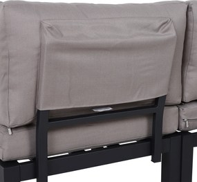 Sofa ogrodowa dwuosobowa 3-częściowy zestaw mebli ogrodowych aluminium z poduskami - Sofa ogrodowa dwuosobowa aluminium | Aosom PL