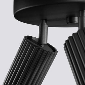 Plafon trzypunktowy KARBON 3P czarny okrągły SOLLUX  LIGHTING