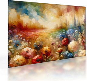 Obraz na szkle - Kolorowa łąka (70x50 cm)