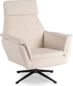 Fotel Wypoczynkowy Obrotowy TERRY do Salonu Beżowy Nowoczesny