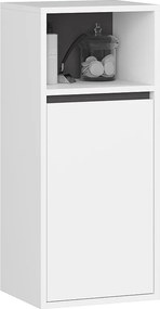 Szafka łazienkowa wisząca AKORD VAMI Biała, Grafit Szary 35 cm 1 drzwi 3 półki 35x80x30 cm