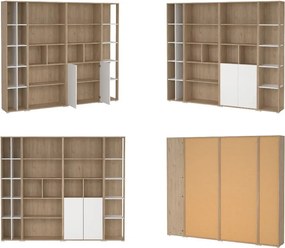 Zestaw mebli do biura styl skandynawski Sign jackson hickory/biały mat