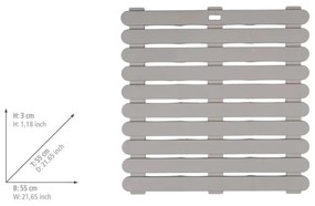 Beżowy plastikowy dywanik łazienkowy 55x55 cm – Wenko