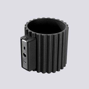 Kinkiet AURA czarny G9 ryflowany  SOLLUX  LIGHTING