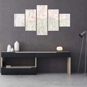 Obraz - Freska lilii (125x70 cm)