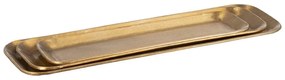 Metalowe tace dekoracyjne zestaw 3 szt. 14x48 cm Grau – Ixia