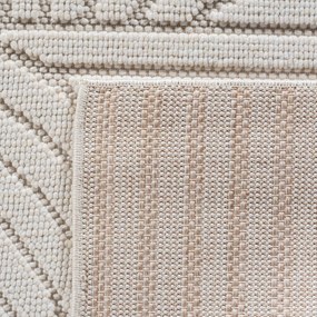 Dywan nowoczesny 3D Helix Geometria kremowy 60 cm x 110 cm