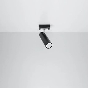 Plafony nowoczesny Invicta, stal - 1 źródło światła 4000K - L.8 x H.20 cm - czarny