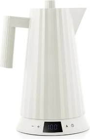 Czajnik Elektryczny Alessi Plissé Biały 1,7L z Kontrolą Temperatury i Rzeźbiarskim Designem Michele De Lucchi