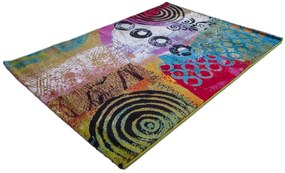 Dywan nowoczesny Folk Koła multikolor 160 cm x 230 cm