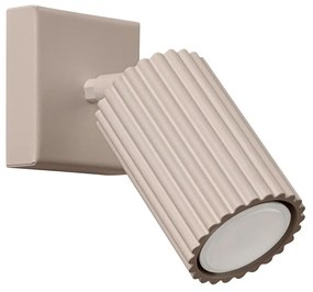 Kinkiet KARBON taupe ryflowany z regulowanym kloszem SOLLUX  LIGHTING