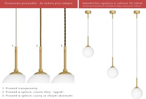 Złota lampa wisząca na przewodzie GP-S1GU
