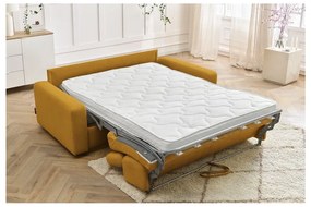 Musztardowa rozkładana sofa 215 cm Monaco – Bobochic Paris
