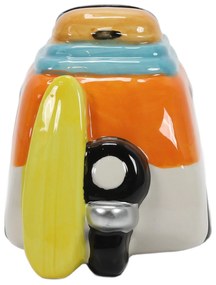 Kolorowa skarbonka ceramiczna z motywem podróży