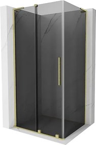 Mexen Velar L kabina prysznicowa rozsuwana 120 x 80 cm, grafit, złota szczotkowana - 871-120-080-43-55