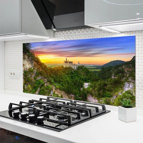 Szkło do Kuchni na Ścianę Majestatyczne Szczyty Górskie