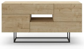 Niska komoda w dekorze dębu 145x82 cm Titan – Marckeric