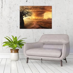 Obraz pomarańczowych chmur (70x50 cm)
