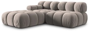 Jasnobrązowa aksamitna sofa modułowa 282 cm Bellis – Micadoni