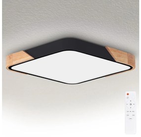 Brilagi - ściemnialna oprawa LED PILANA LED/60W/230V dąb/czarny 56x56 cm + pilot