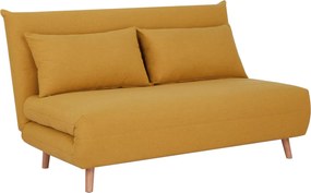 Musztardowa rozkładana sofa SPIKE II