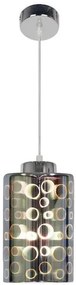 Chromowana pojedyncza lampa wisząca - 3X V061 H1-W57