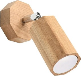 Kinkiety Skandynawski Zeke, Drewno - 1 Źródło - L.8 X H.17.5 Cm - Dąb