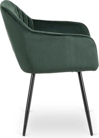 Krzesło Tapicerowane SHANE Zielone Nowoczesne Loft