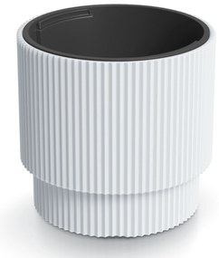 Donica ogrodowa z wkładem Milly 39,5 x 39,5 x 37,5 cm biały PROSPERPLAST