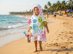 Dziecięce ponczo SPLASH kolorowe 60x120 cm