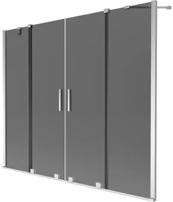 Mexen Velar Duo parawan nawannowy 2-skrzydłowy rozsuwany 170 x 150 cm, grafit, chrom - 896-170-000-42-01