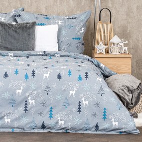 4Home Pościel bawełniana Elegant deer szary, 140 x 220 cm, 70 x 90 cm