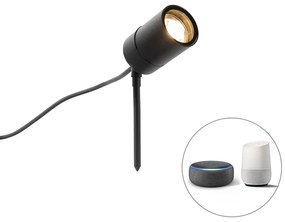 Zewnetrzna Inteligentny Nowoczesny reflektor na szpikulec czarny IP44 z Wi-Fi GU10 - Solo Nowoczesny Oswietlenie zewnetrzne
