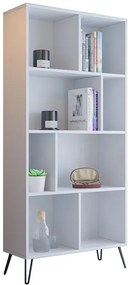 Biały wysoki regał z półkami w stylu loft S9-R36
